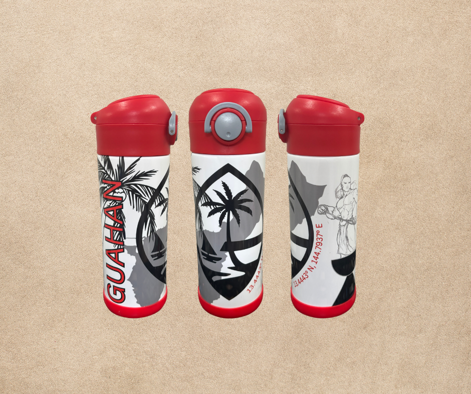12oz Guam seal design kids sublimation tumbler, water bottle