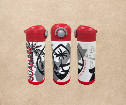 12oz Guam seal design kids sublimation tumbler, water bottle