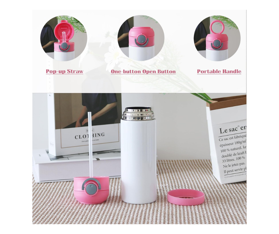 12oz Demon Slayer kids sublimation tumbler, water bottle