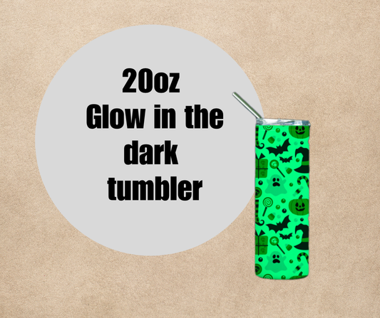 20oz Glow in the dark halloween tumblers