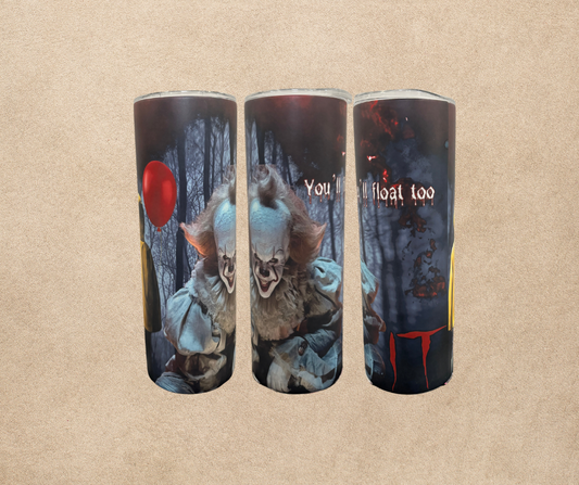 20oz 'IT' movie design sublimation tumbler