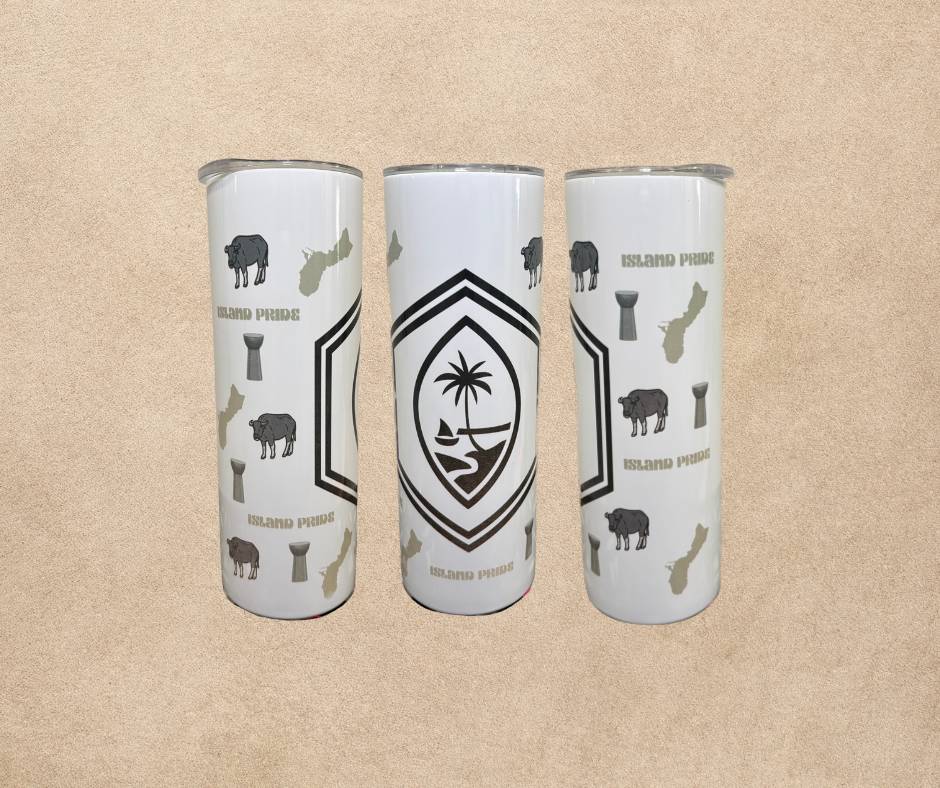 20oz Guam with carabao design sublimation tumbler
