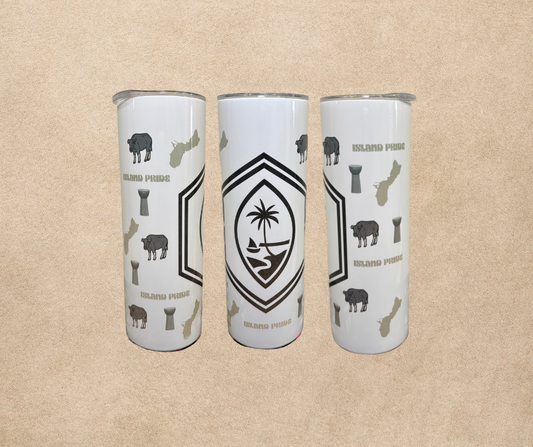 20oz Guam with carabao design sublimation tumbler