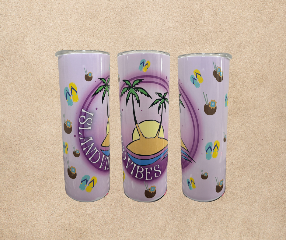 20oz Island Vibes sublimation tumbler