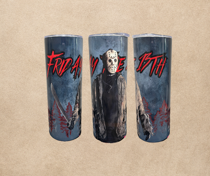 20oz Friday the 13th design sublimation tumbler