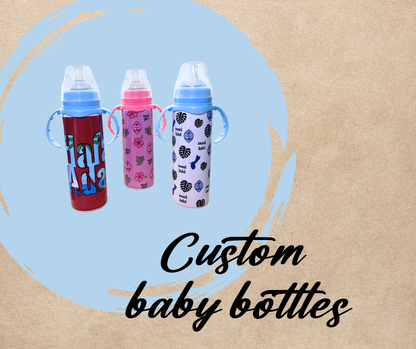 8oz Guam, Hafa Adai sublimation baby bottles