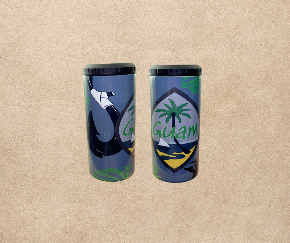 16oz Guam, Seattle Seahawks designs beer/can holder sublimation tumbler