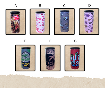 16oz Guam, Seattle Seahawks designs beer/can holder sublimation tumbler