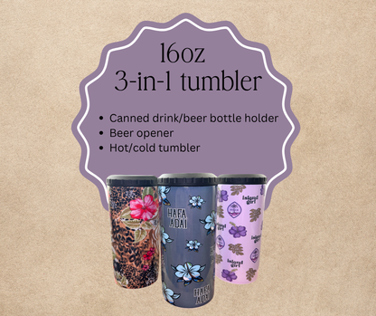 16oz Guam, Seattle Seahawks designs beer/can holder sublimation tumbler