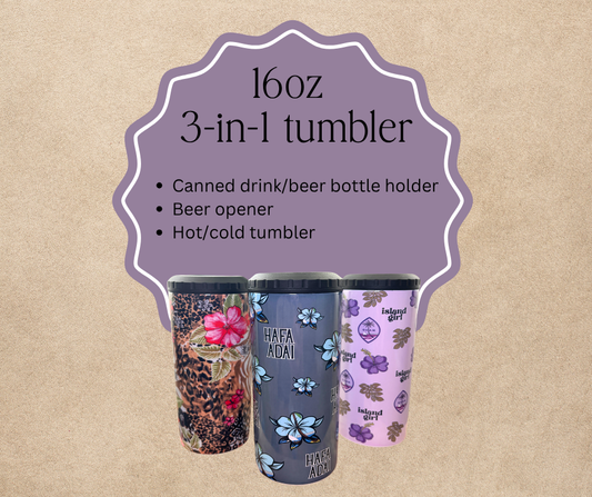 16oz Guam, Seattle Seahawks designs beer/can holder sublimation tumbler