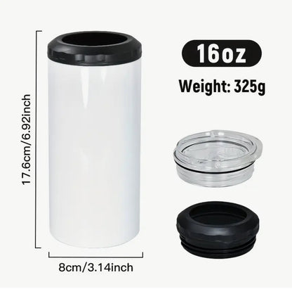 16oz Guam, Seattle Seahawks designs beer/can holder sublimation tumbler